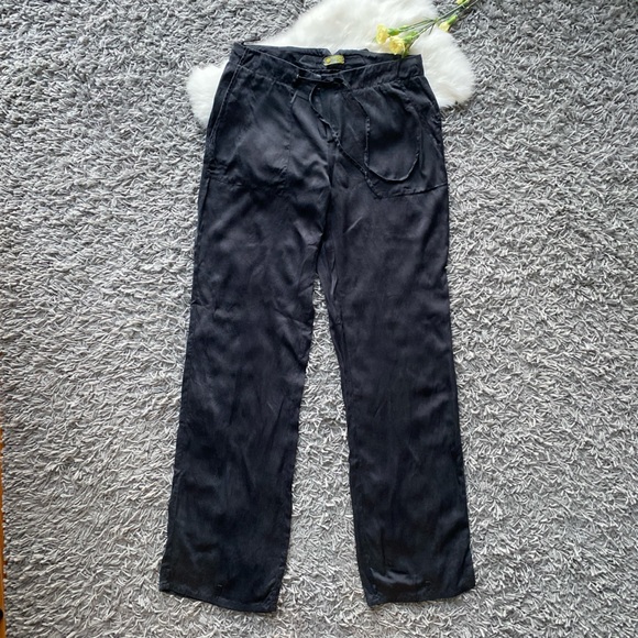 Nylon by Dex Pants - Nylon by Dex Silk Wide-Leg Trousers